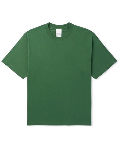 Stockholm Surfboard Club Logo-print Organic Cotton-jersey T-shirt - Green
