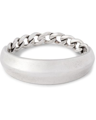 Bottega Veneta Sterling Silver Ring - White