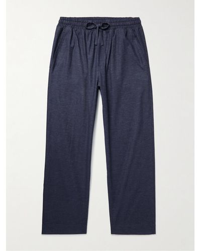 Zegna Cotton Pyjama Pants - Blue