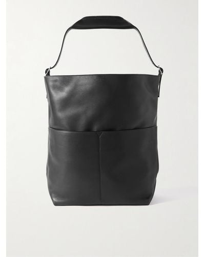 Saint Laurent Leather Tote Bag - Black