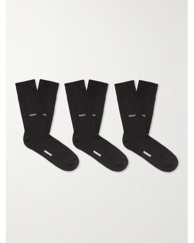 Missoni Three-pack Cotton-blend Socks - Black