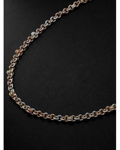 Spinelli Kilcollin Serpens Yellow And Rose Gold And Silver Necklace - Black