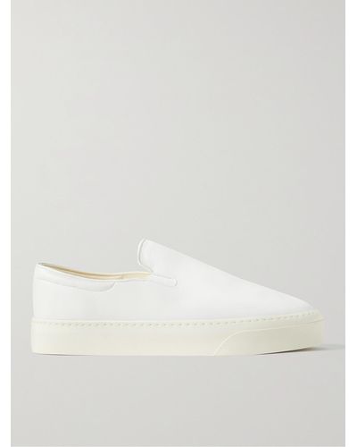 The Row Dean Leather Slip-on Trainers - White