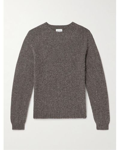 Norse Projects Birnir Brushed Wool Jumper - Grey