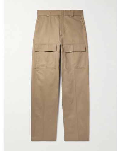 Gucci Straight-leg Cotton-twill Pants - Natural