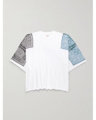 Kapital Oversized Bandana-print Cotton-jersey T-shirt - Grey