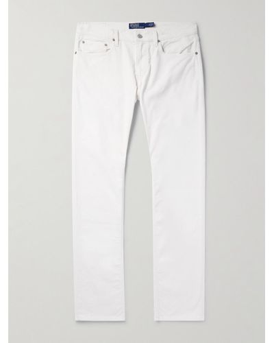 Polo Ralph Lauren Sullivan eng geschnittene Hose aus Cord aus einer Baumwollmischung - Weiß