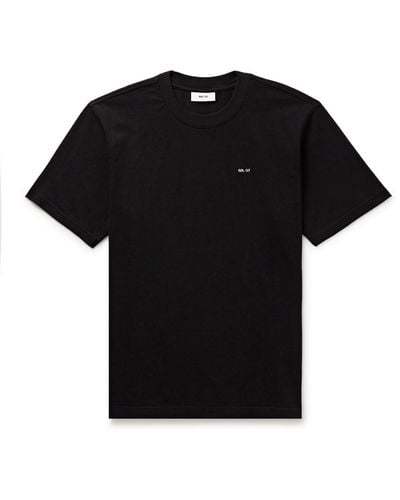 NN07 Adam 3209 Logo-embroidered Pima Cotton-jersey T-shirt - Black