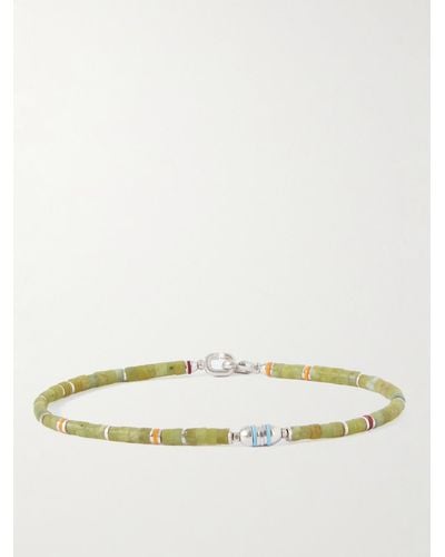 M. Cohen Cherish Sterling Silver Jade Beaded Bracelet - Natural