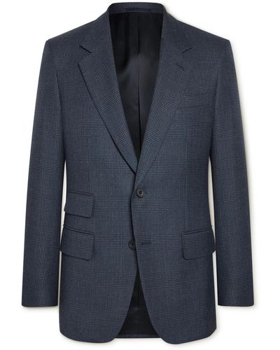 Kingsman Harry Slim-fit Prince Of Wales Checked Wool Suit Jacket - Blue