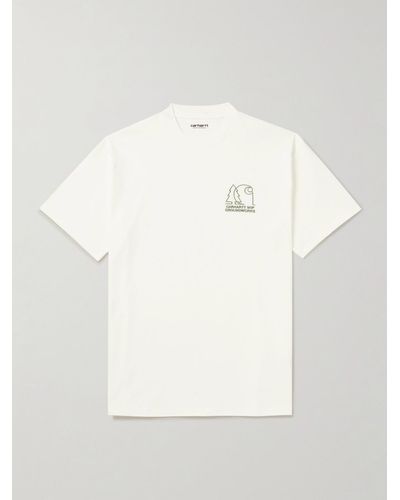 Carhartt Groundworks Logo-print Cotton-jersey T-shirt - White