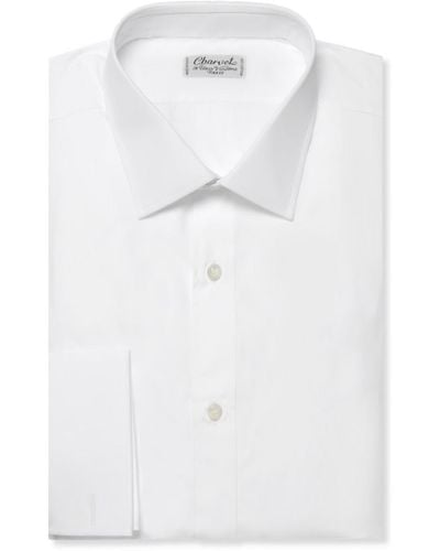 Charvet White Double-cuff Cotton Shirt