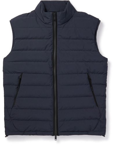 Zegna Quilted Padded Shell Gilet - Blue