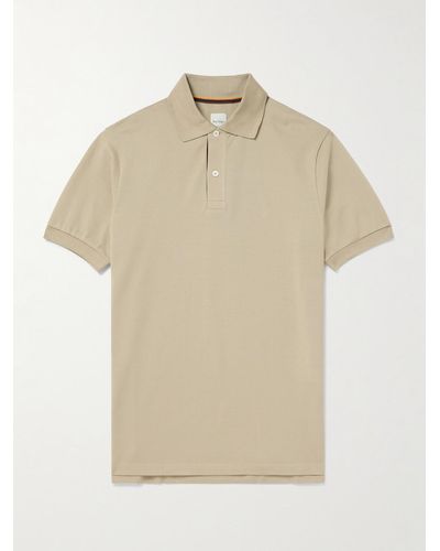 Paul Smith Cotton-piqué Polo Shirt - Natural