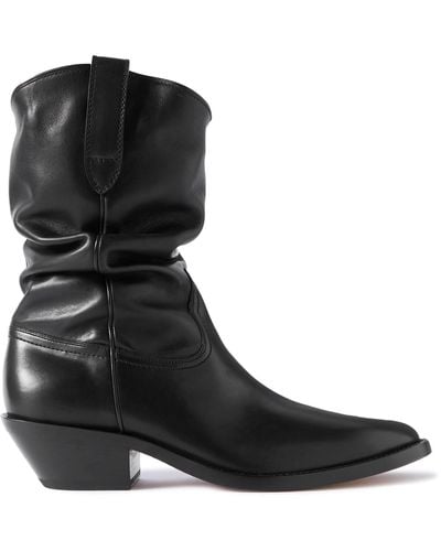 Maison Margiela Tabi Split-toe Leather Western Boots - Black