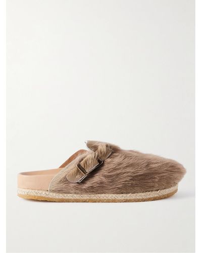 Yuketen Sal 1 Faux Fur Sandals - Brown