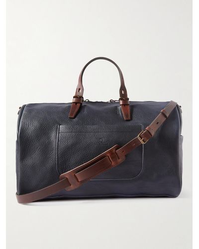 Bleu De Chauffe Full-grain Leather Weekend Bag - Black