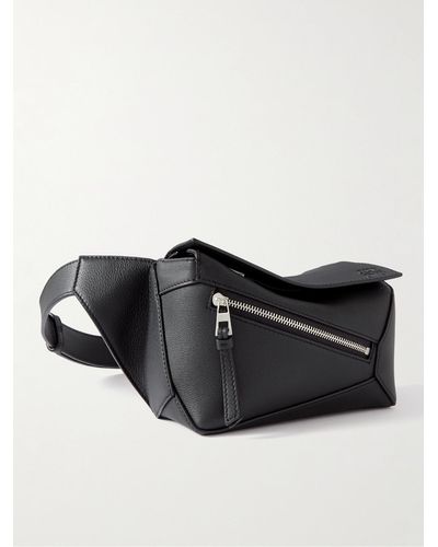Loewe Puzzle Edge Mini Leather Belt Bag - Black