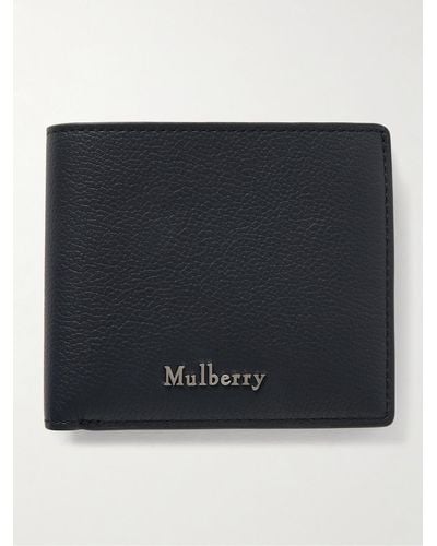 Mulberry Portafoglio in pelle pieno fiore con logo applicato Farringdon - Nero
