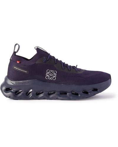 Loewe On Cloudtilt Stretch-knit Sneakers - Blue