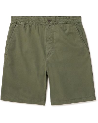 A.P.C. Norris Straight-leg Cotton-twill Shorts - Green
