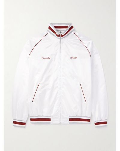 Givenchy Logo-embroidered Satin-twill Track Jacket - White