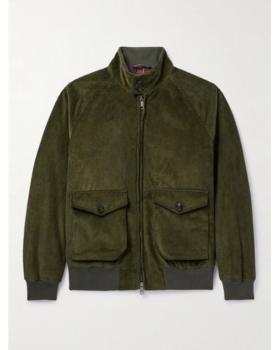 Baracuta G9 Af Cotton-corduroy Harrington Jacket - Green