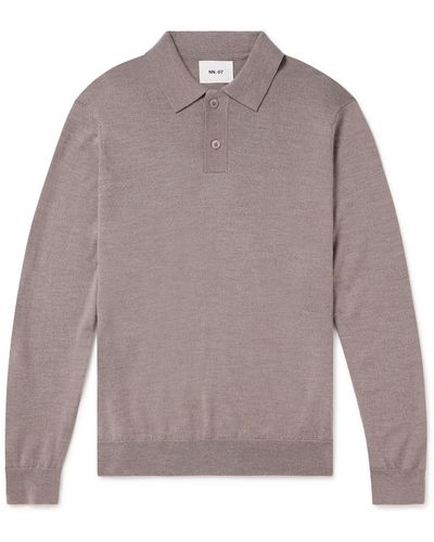 NN07 Sergio 6605 Wool Polo Shirt - Gray