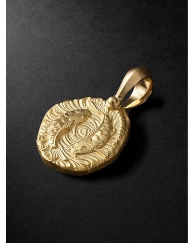 David Yurman Pisces Amulet Gold Pendant - Black