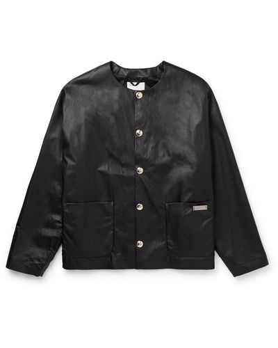 4SDESIGNS Faux Leather Jacket - Black