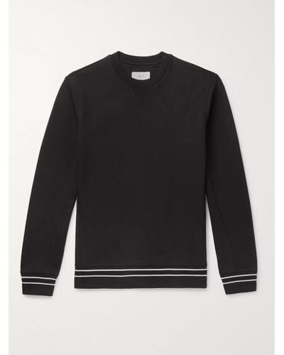MR P. Striped Loopback Cotton-jersey Sweatshirt - Black