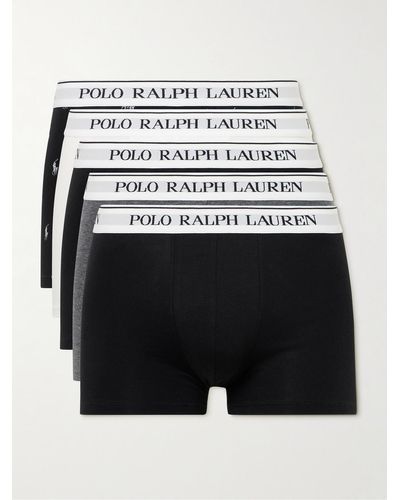 Polo Ralph Lauren Five-pack Stretch-cotton Jersey Boxer Briefs - White