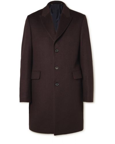 Paul Smith Epsom Wool And Cashmere-blend Felt Overcoat - Purple