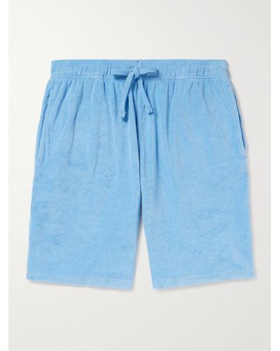Vilebrequin Bolide Straight-leg Linen-terry Drawstring Shorts - Blue