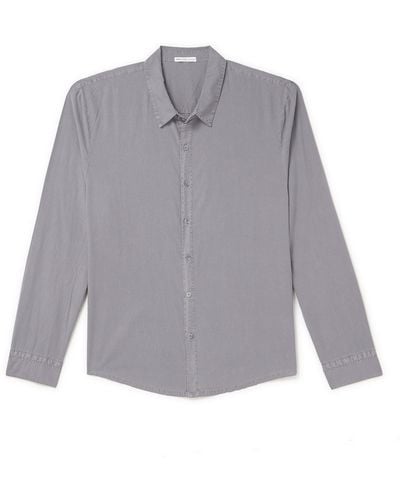 James Perse Cotton-poplin Shirt - Gray