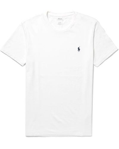 Polo Ralph Lauren Slim-fit Cotton-jersey T-shirt - White
