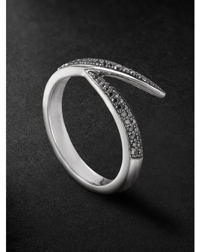 Shaun Leane 18-karat White Gold Diamond Ring - Black