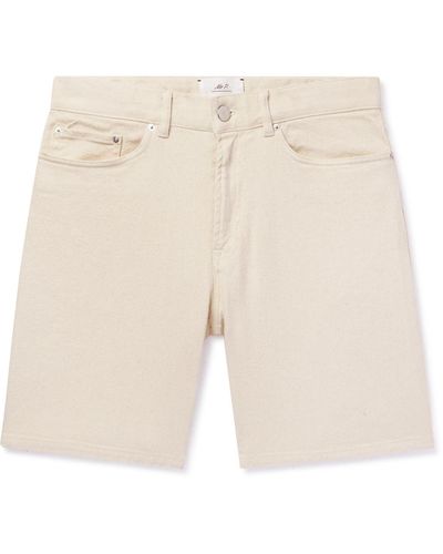 MR P. Straight-leg Denim Shorts - Natural