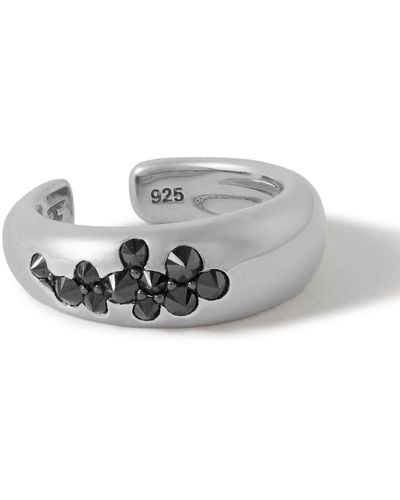 Tom Wood Molecule Rhodium-plated Recycled Silver Cubic Zirconia Ear Cuff - Gray