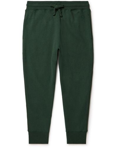 Kingsman Tapered Cotton And Cashmere-blend Jersey Sweatpants - Green