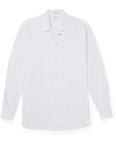 Massimo Alba Cotton-gabardine Shirt - White