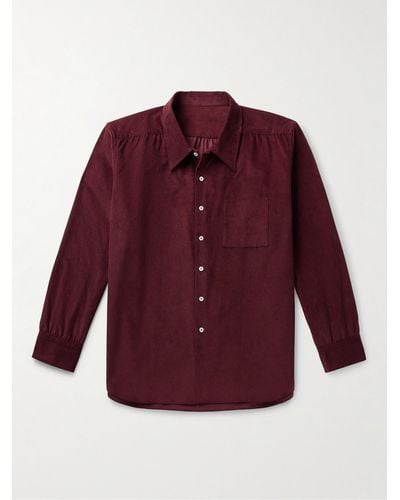 Anderson & Sheppard Cotton-corduroy Shirt - Red