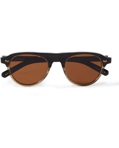 Mr. Leight Stahl Aviator-style Acetate Sunglasses - Brown