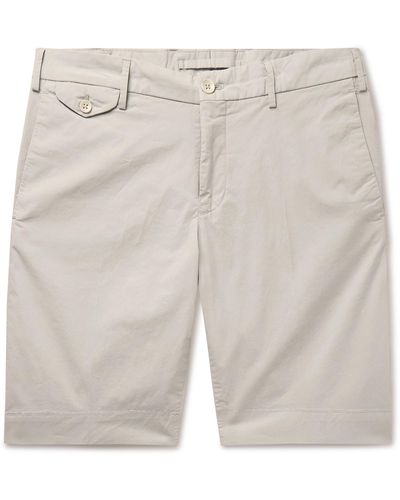 Incotex Slim-fit Stretch-cotton Poplin Bermuda Shorts - White