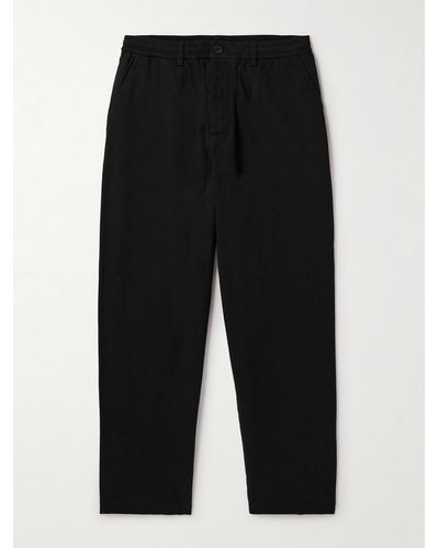 Universal Works Tapered Cotton-twill Trousers - Black