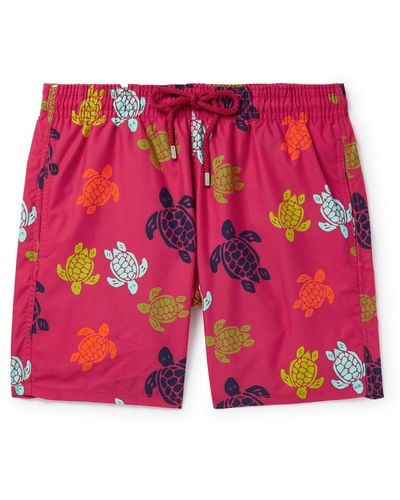 Vilebrequin Moorea Straight-leg Mid-length Printed Recycled Swim Shorts - Pink
