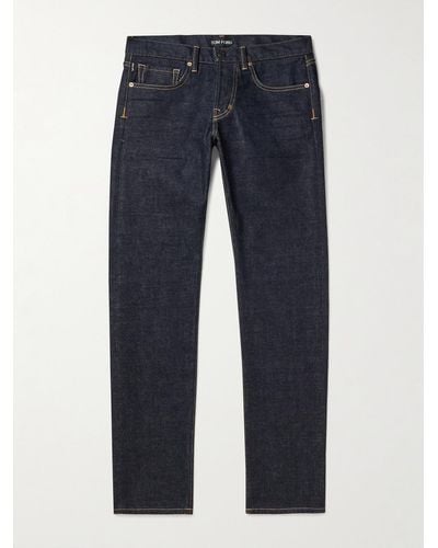 Tom Ford Jeans skinny in denim cimosato - Blu
