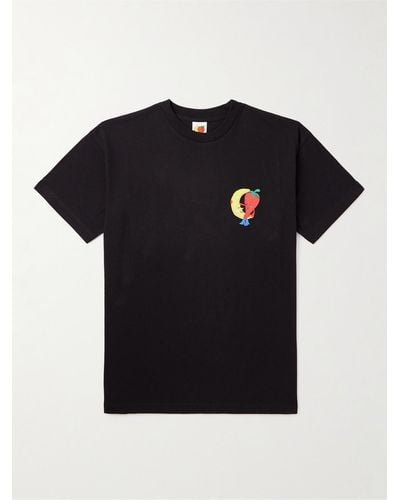 Sky High Farm Logo-print Organic Cotton-jersey T-shirt - Black