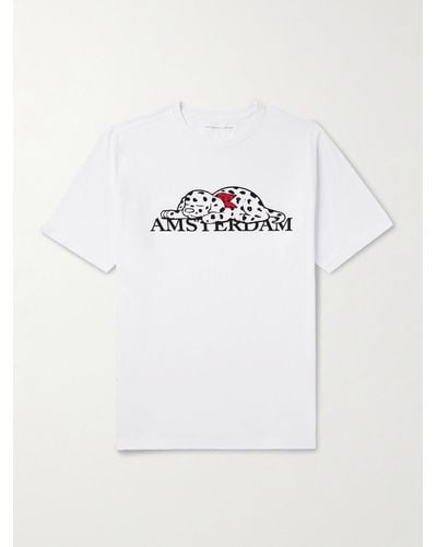 Pop Trading Co. Pup Amsterdam T-Shirt aus Baumwoll-Jersey mit Print - Weiß
