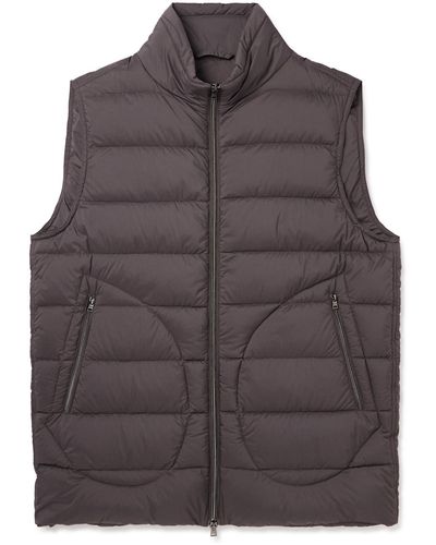 Herno Legend Quilted Shell Down Gilet - Brown